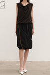 BASERANGE 25 Early Spring Organic Cotton Large Neckline Irregular Vest BAS-TOTUT-RC-SU25-FOVEA